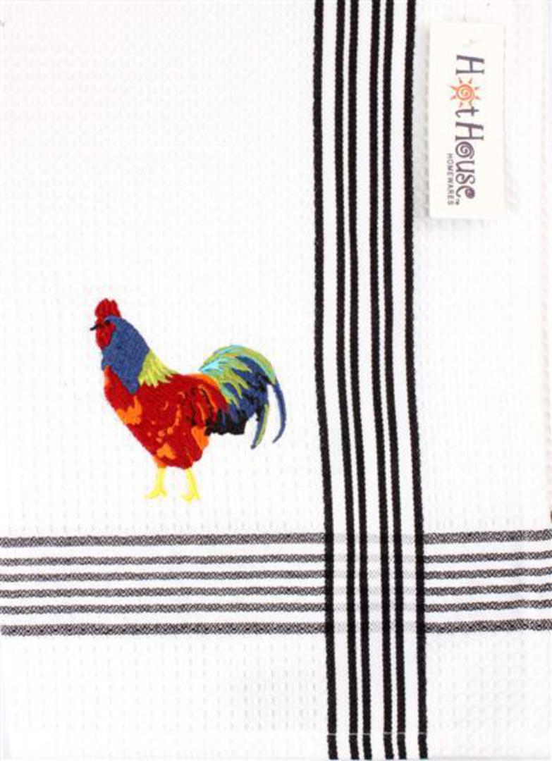 "Bantam" embroidered tea towel: CODE: T/T-BAN. (NEXT DELIVERY MAY 2021) image 0